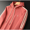 Light luxury wear with grapefruit red casual sports suit autumn and winter slim-fit men's and women's hoodie pants