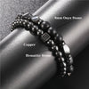 2Pcs/Set Natural Stone Bracelet For Men Luxury Zirconia Wrap Braclet Irregular Healing Hematite Braslet Father Day Gift Pulseria