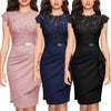 New Women's Lace With Patchwork Waist CinChing One Step Skirt And Small Dress