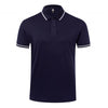 Men Stripe Polo T Shirts High Quality Fashion Business Collar T-shirt Wholesale Golf Tshirts For Men Playeras Polos Para Hombres