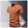 POLO shirt men's summer fashion ice silk quick drying short sleeved T-shirt solid color loose business collar pure cotton top