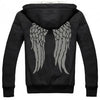 The Walking Dead Hoodie Zombie Daryl Dixon Wings Warm Winter Fleece Zip Up Clothing Coat Sweatshirts Clothes