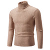 High Neck Solid Color Pullover Knitted