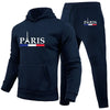 Men's hoodie set Paris Printed sweatshirt Sweatpants 2-piece men's hoodie jogging pants set casual street sportswear