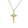 NEWBUY Gold Color Jesus Cross Pendant Stainless Steel Chain Necklace For Women Men Classic Design Christain Jewelry Gift