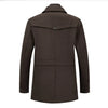 Men's Autumn/Winter Business Woolen Overcoat Fashionable Double Collar Anti-Cold Nestle Jacket Cross-Border Woolen Overcoat