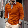 Spring and Autumn men's long sleeved shirt, comfortable business T-shirt, men's street casual fashion top