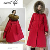 Winter Warm Coat Fox Fur Jacket 2023 New Hooded Black Imitation Fur Woman Parkas Mulher Parkas Women's Jacket Red Fur Coats