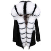 MAOMAOKONG Winter Women Real Fur Coat Fox Fur Liner Warm Jacket With Natural Fur Collar Silver Fox Big Collar Long Parkas