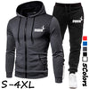 Outdoor Personality Hoodies+Pants Self-Cultivation 2 Set Punk Street Suit for Men Sports and Leisure Zipper Men Track Suit