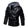 Removable Hooded Male PU Jacket