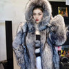 Hot selling Fashion Winter New Real Fox Fur Coat Women Hooded Natural Silver Red Fox Fur Jacket Female Thick Warm Outerwear