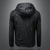 Minglu Spring Autumn Black Men's Jackets High Quality Long Sleeve Letter Printed Hooded Sport Casual Male Coats Man Overcoat 5XL