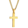 Men Simple Cross Pendant Alloy Necklace Chain Jewelry Christmas Day Gift Simple Cross Stainless Steel Necklace Titanium Steel