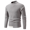 New Men's Knitted Sweater Solid Color Coats Winter Warm Knitted Streetwear Casual Mens Mock Neck Turtleneck Sweater Men