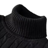 High Neck Solid Color Pullover Knitted