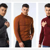 AIOPESON Slim Fit Pullovers Turtleneck Men Casual Basic Solid Color Warm Striped Sweater Mens New Winter Fashion Sweaters Male