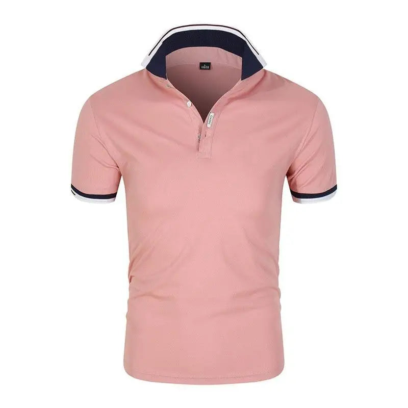 Casual Breathable Comfortable Polo Shirt Men's Solid Color High Quality Short Sleeve T-Shirt ﻿