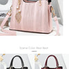 Fashion Stripes Handbags, Women's PU Leather Crossbody Bag, Top Handle Satchel Purse