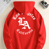 Men's new fashion hoodie, casual daily drawstring hooded sweatshirt, monogrammed, front kangaroo pocket, men's jacket