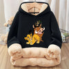 Mufasa Lion King Baby Sweatshirt Thickened Fleece Hoodie Boys Child's Anime Long Sleeve Winter Warm Cashmere Hooded Tops Clothes