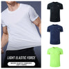 Men Short Sleeve White Tops Shirts Breathable Casual Soild t-Shirts Tee Man Quick Dry Ice Silk Running Gym t Shirt Male Clothes