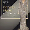 Best Selling Black And Gold Evening Dress Mermaid Champagne Sequin Ball Dress Elegant Women Dress