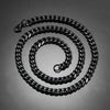 3.6mm/5mm/6mm/7mm/8mm Black Color Stainless Steel Cuban Link Chains Classic Men Boy Curb Chunky Necklace 14 to 30 Inches