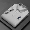 Embroidered Men's Pure Cotton Popsicle Cotton Short Sleeved Polo Shirt Summer New Business Casual Breathable Men's Top 4xl