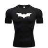 Bat Printed Men's Tight T-Shirt Running Compression Compression T Shirt Gym Fitness Jogging Short Sleeve Male Casual Shirt Tops