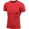 Compression Quick dry T-shirt Men Running Sport Skinny Short Tee Shirt Male Gym Fitness Bodybuilding Workout Black Tops Clothing