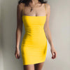 Black Sexy Dress Spaghetti Strap High Waist Sheath Club Dresses Women Short Summer Mini Sleeveless Dress QT025