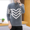 Korean Version Style Up Uppolo/Turtle Neck Sweater Loose Fit Versatile Winter Stretch Knitted Top Outer Wear Plush Top For Men