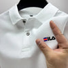 Men's embroidered polo shirt with a flip collar and anti pilling polo shirt. Short sleeved casual hot selling summer busine