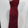 Glitter Side Slit Tightening Beads Dress Sleeveless 5 Colors Fashionable Other Style