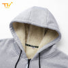 TINGHUO Sweater men hooded cardigan hooded hoodies men's Fleece Zipper coats Men autumn winter 2024 new