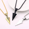 Punk Arrow Shape Necklace For Men Gold Color Alloy Arrow Pendant Party Jewelry Gift Retro Personality Long Chain Necklaces