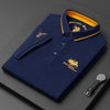 Summer New Men's Embroidered Polo Collar 100% Cotton Short Sleeved Polo Shirt Fashion Solid Color Casual Top T-shirt M-4xl