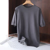 Superfine Merino Cashmere T Shirt Men's Knitted O-neck Breathable Thin Cashmer Short Sleeve Tee Solid Color Tops Tee