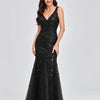 Elegant Fashionable V-neck Sequin Dress Socialite Stylegown Summer Cross-border Hot Selling Dress Sleeveless