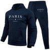 Men's hoodie set Paris Printed sweatshirt Sweatpants 2-piece men's hoodie jogging pants set casual street sportswear