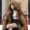 Winter Warm Coat Fox Fur Jacket 2023 New Hooded Black Imitation Fur Woman Parkas Mulher Parkas Women's Jacket Red Fur Coats