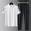 Polo Ice Silk Suit Men's Casual Relaxed