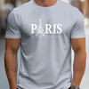 Summer Men's T Shirt Short Sleeve Paris Pattern Print Casual O-Neck Oversized Pullover Fashion Streetwear Male Clothing T-Shirts