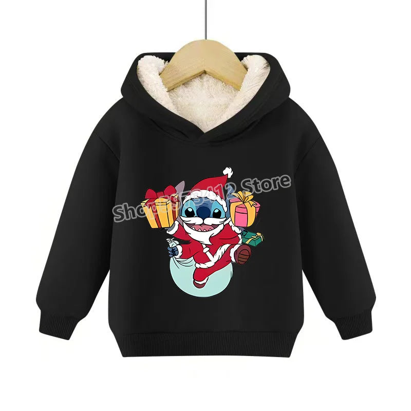 Lilo & Stitch Child Hoodies Hoodies Sweatshirts Long Sleeves Cute Cartoon Printing Fashion Casual Boys and Girls Christmas Gifts