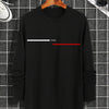 Trendy new long-sleeved t-shirt men's long-sleeved men's printed round neck T-shirt trend versatile casual tops men's T-shirt