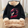 Sonics Winter Children Casual Hoodies Anime Cute Top Kids Thicken Long Sleeve Pullover Boy Cartoon Hooded Clothes Xmas Gift 2025