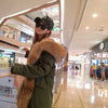 MAOMAOKONG NEW Women's winter coats fur coat Natural real raccoon fur collar jackets Rabbit lining parka Female X-Long