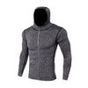 Men Hooded Zipper Jacket Men's Quick Dry Hooded Sport Coat Slim Fit Zipper Cardigan for Gym Outdoor Jogging Breathable