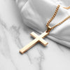 Men Simple Cross Pendant Alloy Necklace Chain Jewelry Christmas Day Gift Simple Cross Stainless Steel Necklace Titanium Steel